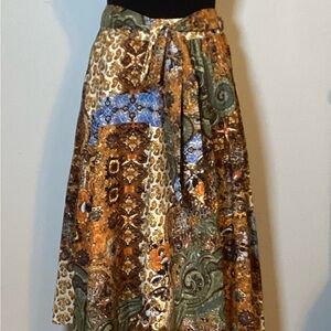 PAISLEY WOMENS SKIRT MIX NOUVEAU N.Y. FULL FLAIR TWIRL SKIRT TAG IS SM RUNS BIG